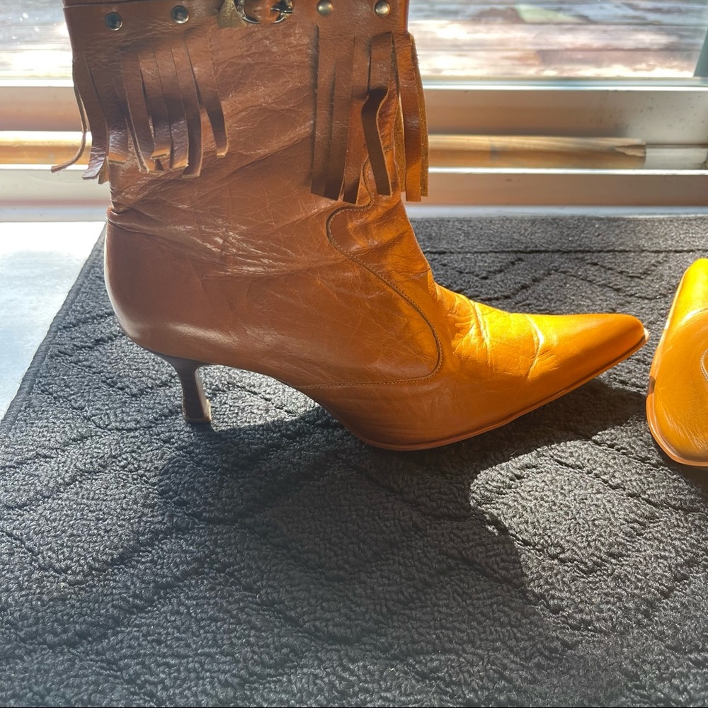 Leather boots
